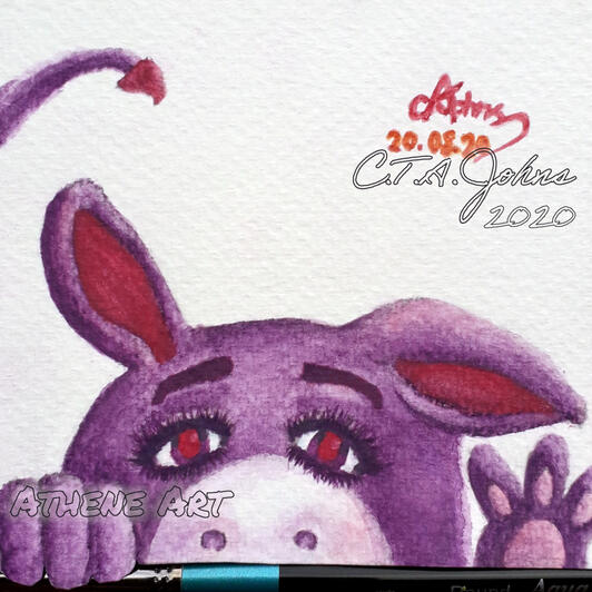 Purple Dragon | Watercolour